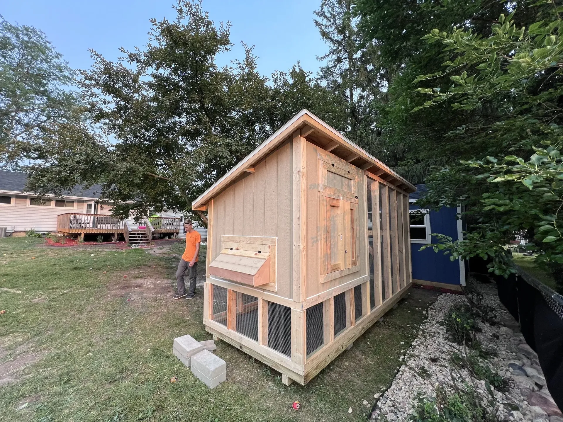 Egg box and hen house exterior
