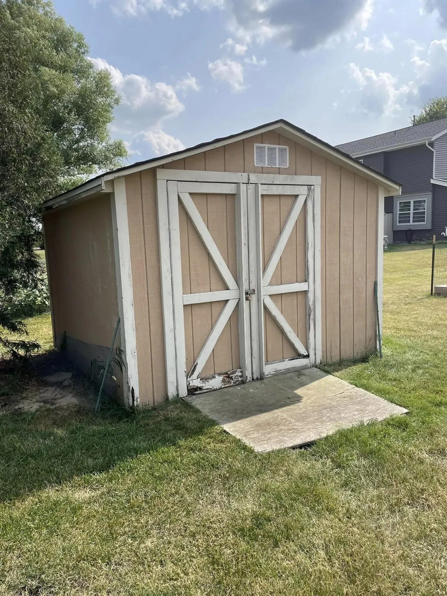 Before shed repair