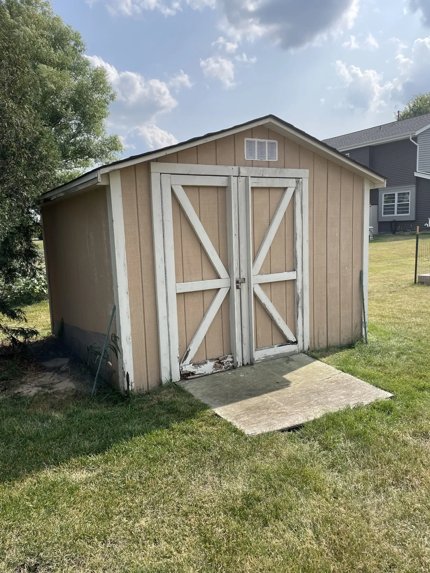 Before shed repair